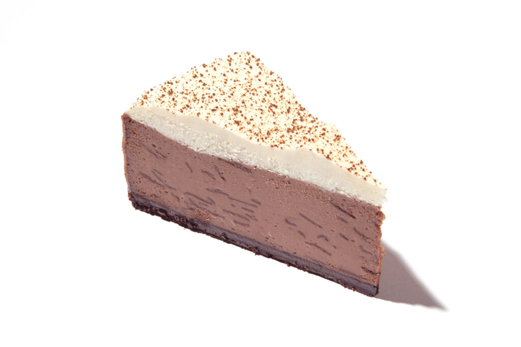 A slice of Eli's Hot Chocolate Cheesecake