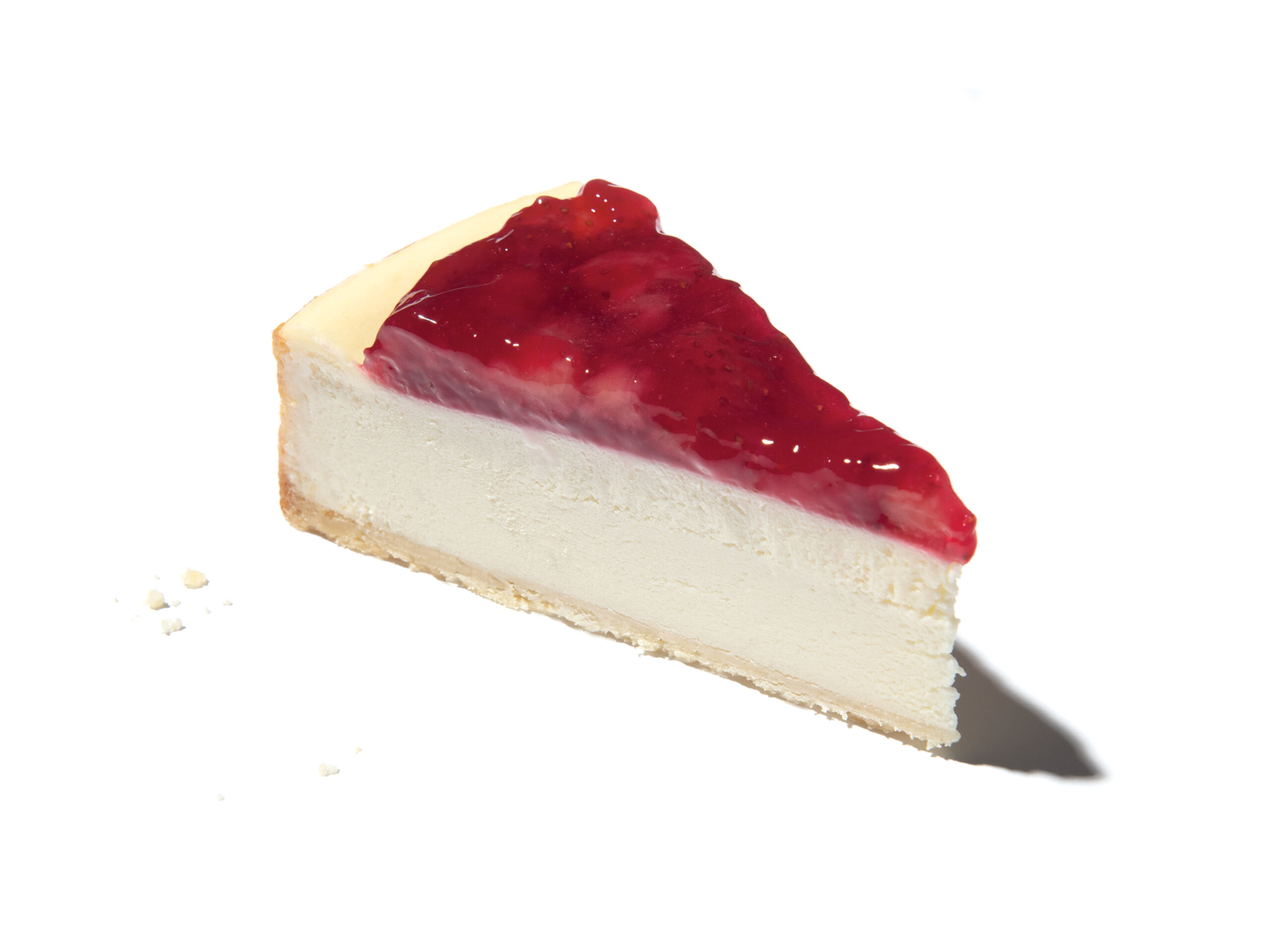 A slice of Eli's Strawberry Topped Cheesecake
