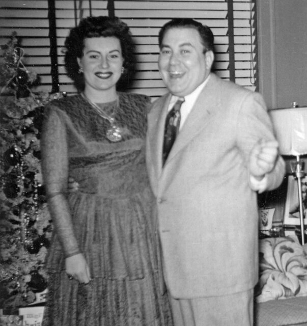 Eli and Esther Schulman Christmas 1949