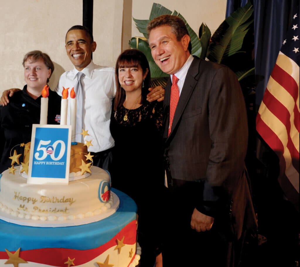 President Obama's 50th Birthday with an Eli's Cheesecake