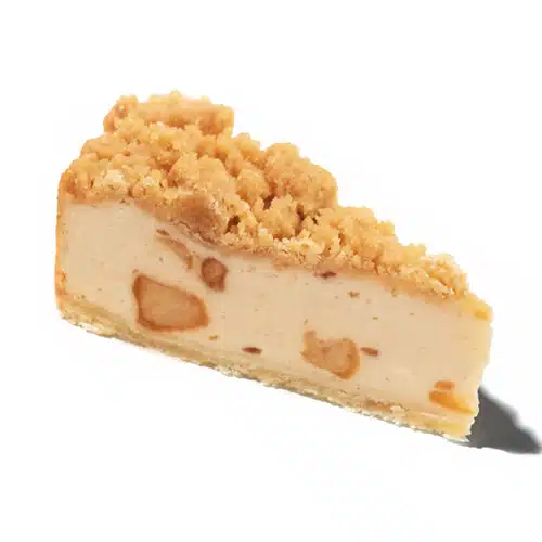 A slice of Apple Streusel Cheesecake