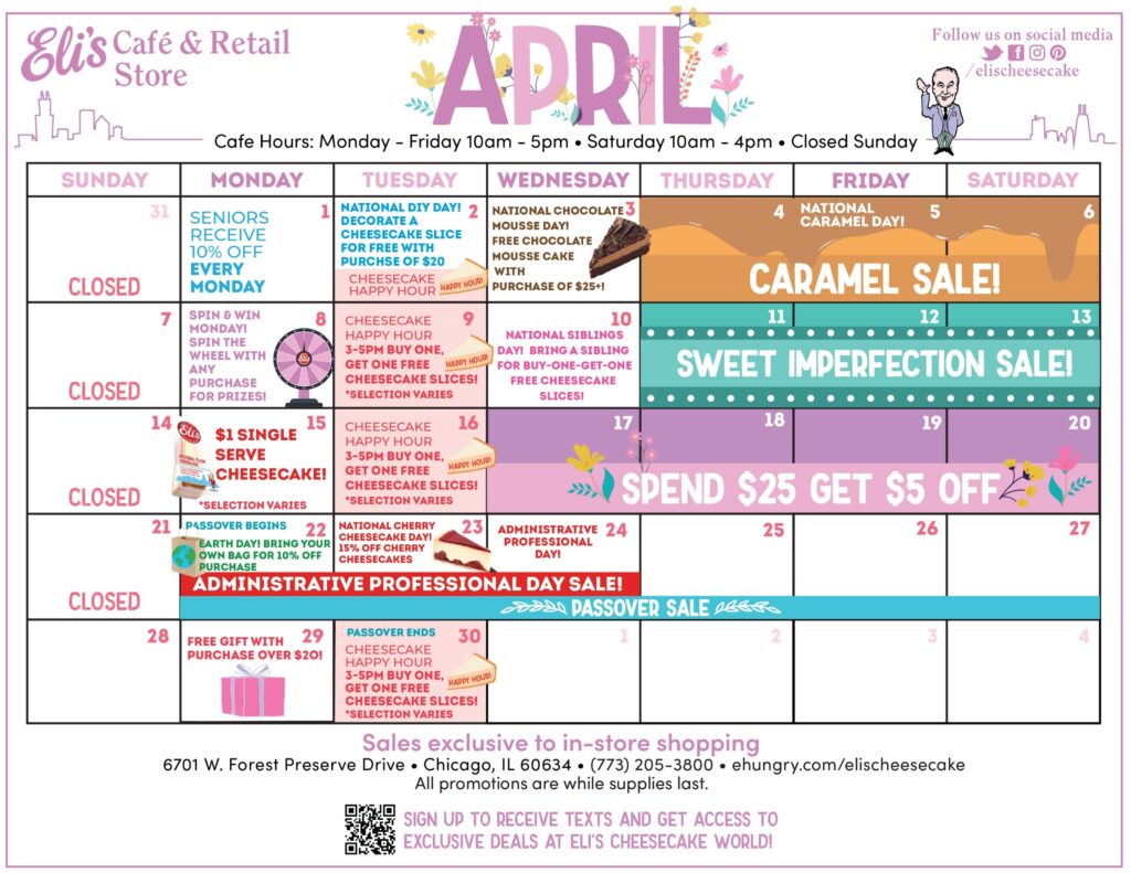 An April calendar