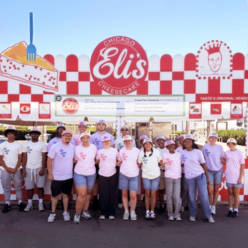 Eli's Cheesecake booth at the Taste of Chicago